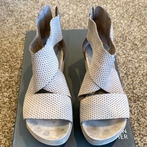 Eileen Fisher Perforated Leather Sandals